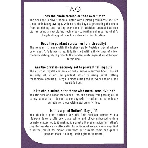 Infinity Love Birthstone Heart Pendant Light Purple Necklace Women Mom Silver - Picture 7 of 8